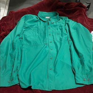 NWT Reel Legends Bright Green Saltwater II Shirt
